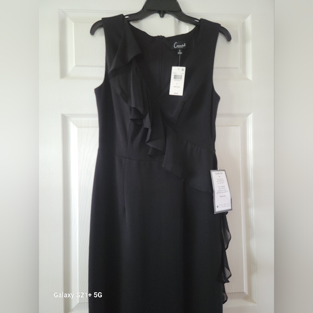 Brand-new, long, black formal dress. Size 6. From Macy's